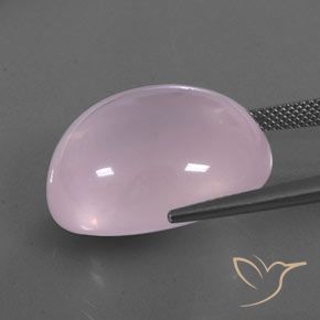 Quartz rose Rose clair naturelle ovale, 39.08 ct, Transparent / Translucide