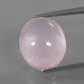 Quartz rose rose naturelle transparent, 9,04 ct, transparent / translucide