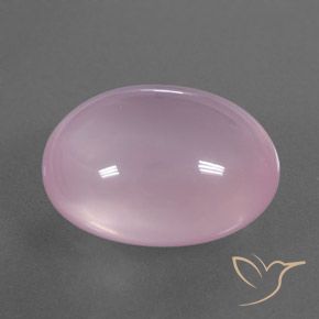 Quartz rose Rose naturelle ovale, 15.30 ct, Transparent / Translucide