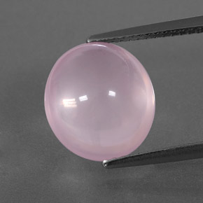 Quartz rose rose naturelle transparent, 6,24 ct, transparent / translucide