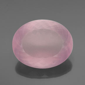 Quartz Rose Rose naturelle Coupe ovale, 39.71 ct, Transparent