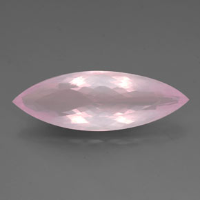 Quartz rose rose naturelle marquise, 26,62 ct, transparent