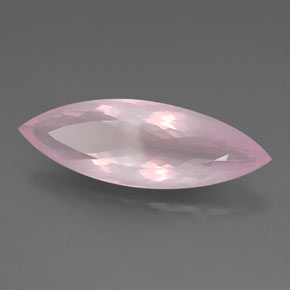 Quartz rose rose naturelle marquise, 26,62 ct, transparent