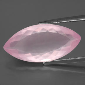 Quartz rose rose naturelle marquise, 8,05 ct, transparent