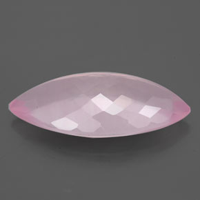Quartz rose rose naturelle marquise, 8,05 ct, transparent