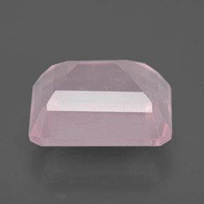 Quartz rose rose naturelle taille émeraude, 6,30 ct, transparent