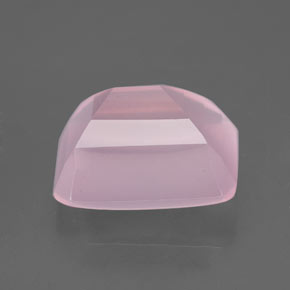 Quartz rose rose naturelle taille émeraude, 5,66 ct, transparent