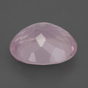 Quartz rose rose naturelle coupe ovale, 5,36 ct, transparent