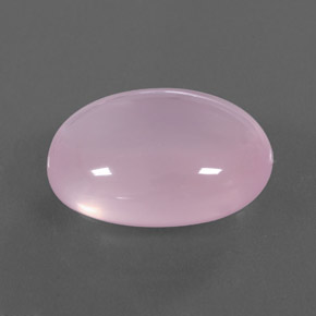 Quartz rose rose naturelle coupe ovale, 31,73 ct, transparent