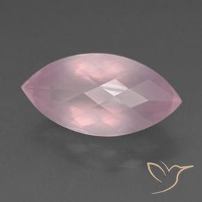 Quartz Rose Rose rosé moyen naturelle Marquise, 23.77 ct, Transparent
