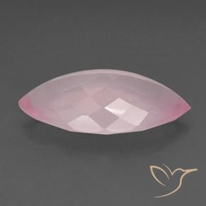 Quartz rose Rose rosé moyen naturelle Marquise, 34.50 ct, Transparent