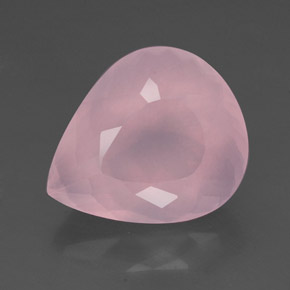 Quartz Rose Rose naturelle En forme de poire, 25.12 ct, Transparent