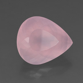 Quartz Rose Rose naturelle En forme de poire, 25.12 ct, Transparent