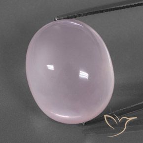 Quartz Rose Rose bubblegum naturelle Coupe ovale, 43.12 ct, Transparent