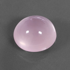 Quartz Rose Rose bubblegum naturelle Coupe ovale, 20.12 ct, Transparent