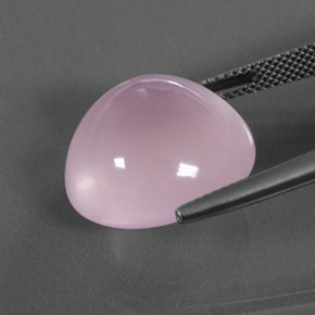 Quartz Rose Rose bubblegum naturelle Coupe ovale, 20.12 ct, Transparent