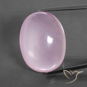 44.34ct Naturel Rose cerise léger Quartz Rose, ovale, Transparent