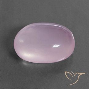 Quartz rose Rose cerise léger naturelle ovale, 44.34 ct, Transparent