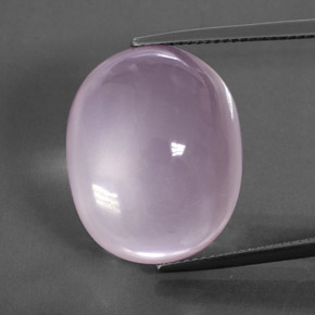 Quartz rose rose naturelle coupe ovale, 30,20 ct, transparent