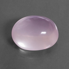 Quartz rose rose naturelle coupe ovale, 30,20 ct, transparent