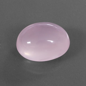 Quartz rose rose naturelle coupe ovale, 20,95 ct, transparent