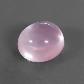 Quartz rose rose naturelle coupe ovale, 21,05 ct, transparent
