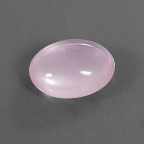 Quartz rose rose naturelle coupe ovale, 13,78 ct, transparent