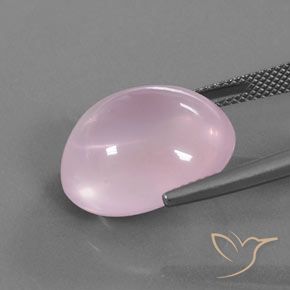 Quartz rose Rose clair naturelle ovale, 18.82 ct, Transparent