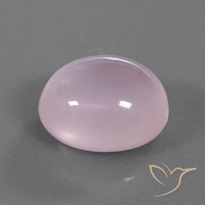 Quartz rose rose naturelle coupe ovale, 23,48 ct, transparent