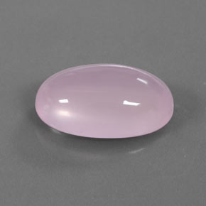 Quartz rose rose naturelle coupe ovale, 15,46 ct, transparent