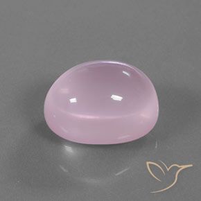 Quartz Rose Rose bubblegum naturelle Coupe ovale, 16.93 ct, Transparent