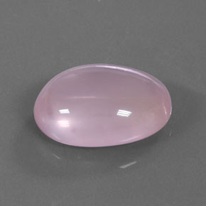 Quartz Rose Rose bubblegum naturelle Coupe ovale, 18.40 ct, Transparent