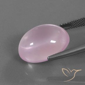 Quartz rose Rose moyen naturelle ovale, 18.44 ct, Transparent