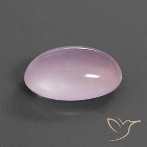Quartz rose Rose cerise léger naturelle ovale, 16.19 ct, Transparent