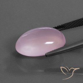 Quartz rose Rose cerise léger naturelle ovale, 16.19 ct, Transparent