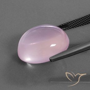 Quartz rose Rose clair naturelle ovale, 19.21 ct, Transparent