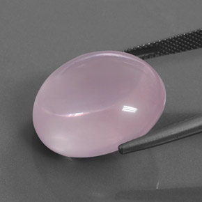 Quartz Rose Rose naturelle Coupe ovale, 28.86 ct, Transparent