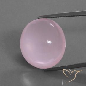 Quartz rose rose naturelle coupe ovale, 18,77 ct, transparent