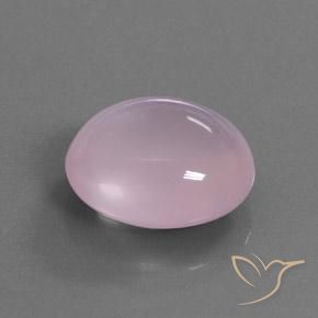 Quartz rose rose naturelle coupe ovale, 18,77 ct, transparent
