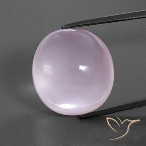 Quartz Rose Rose clair naturelle Coupe ovale, 37.51 ct, Transparent