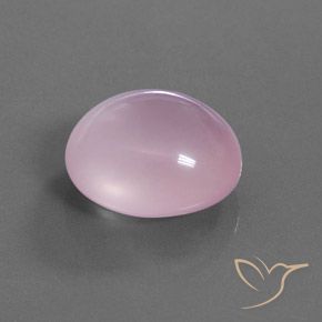 Quartz rose Rose clair naturelle ovale, 27.63 ct, Transparent / Translucide