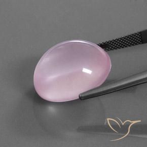 Quartz rose Rose clair naturelle ovale, 26.24 ct, Transparent