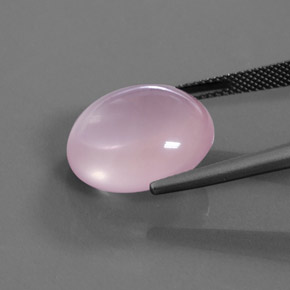 Quartz Rose Rose moyen naturelle Coupe ovale, 16.44 ct, Transparent