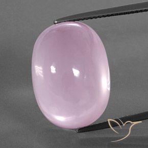 Quartz rose rose naturelle coupe ovale, 30,02 ct, transparent