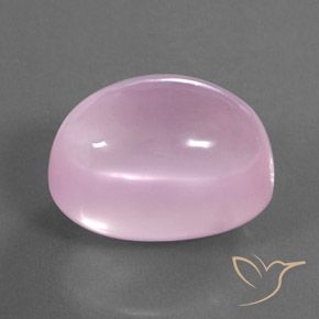 Quartz rose rose naturelle coupe ovale, 30,02 ct, transparent