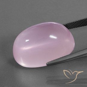 Quartz rose Rose clair naturelle ovale, 36.17 ct, Transparent