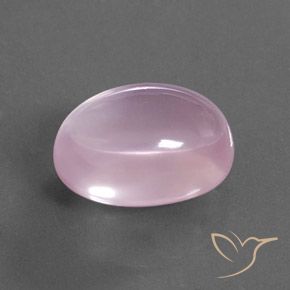 Quartz rose Rose clair naturelle ovale, 16.91 ct, Transparent