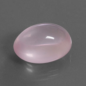 Quartz Rose Rose bubblegum naturelle Coupe ovale, 14.89 ct, Transparent