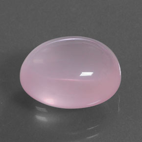Quartz rose rose naturelle coupe ovale, 14,01 ct, transparent