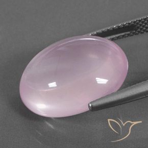 Quartz rose Rose clair naturelle ovale, 13.83 ct, Transparent